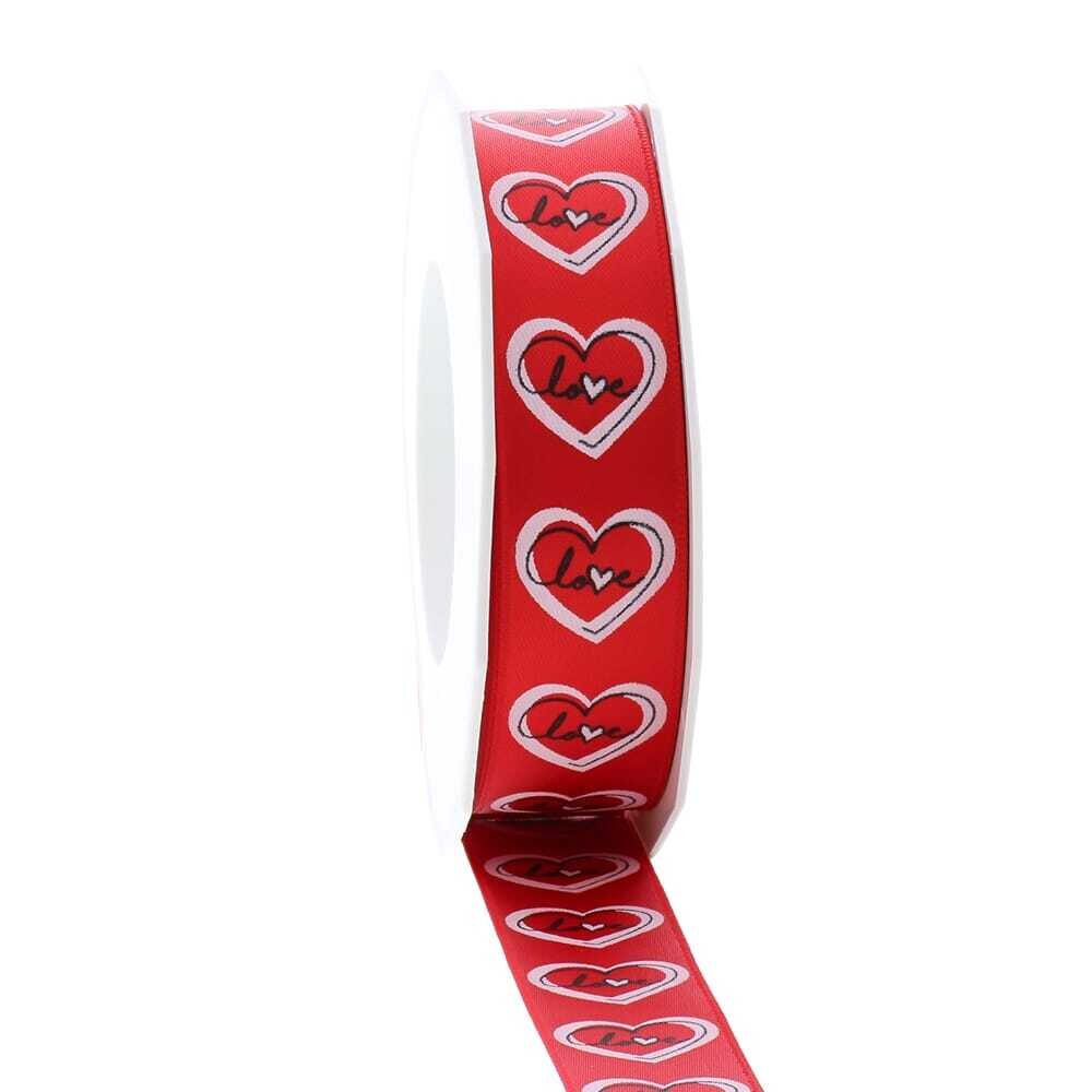 X1PC RUBAN LOVE ROUGE 20M X 25MM
