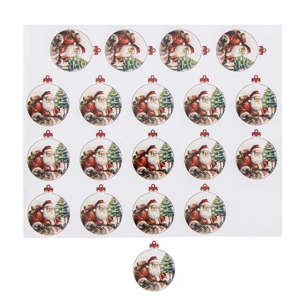 X95PCS STICKER CHRISTMAS BALL SANTA BABA