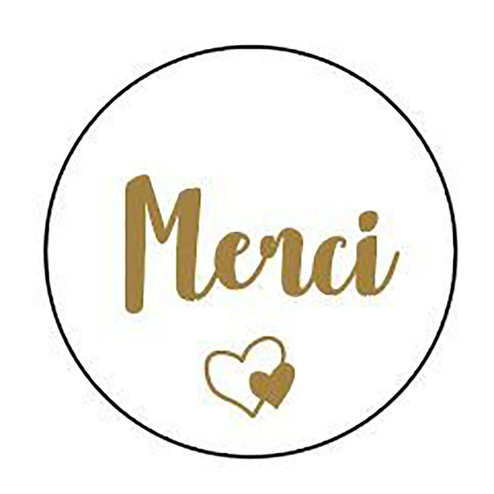 X250PCS STICKER MERCI