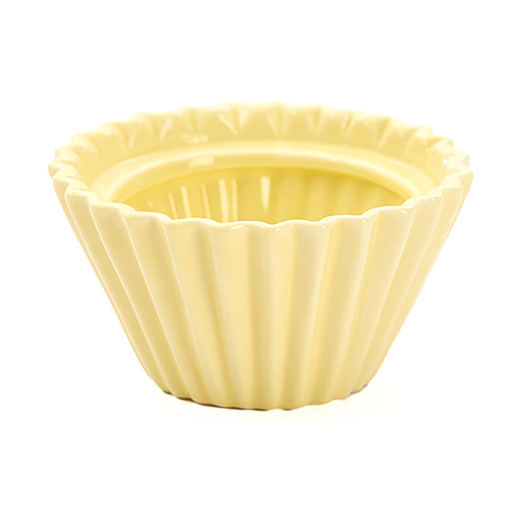 X1PC CUPCAKE CERAMIQUE JAUNE