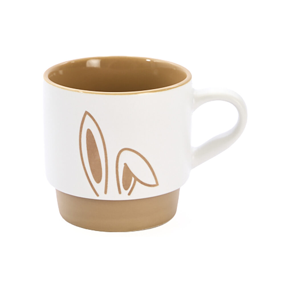 X1PC TASSE OREILLES DE LAPIN BEIGE