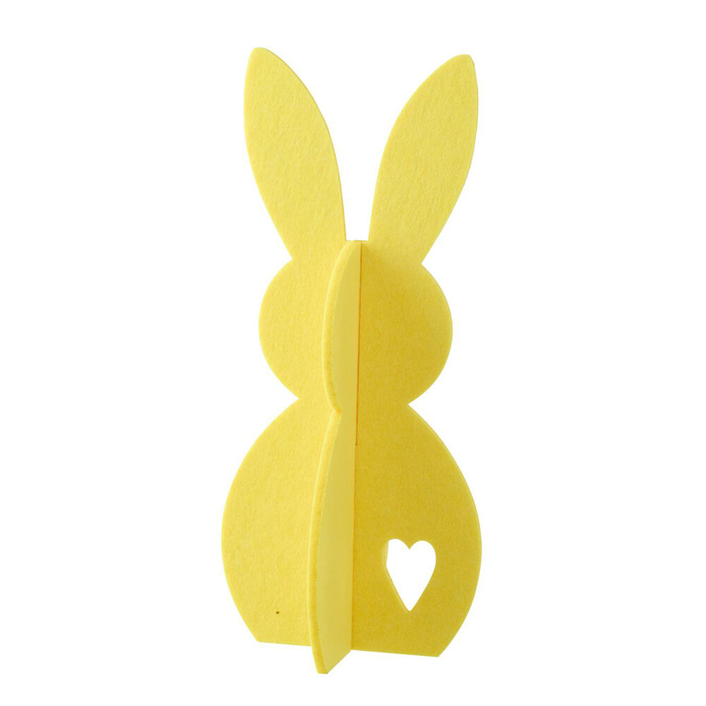 X1PC LAPIN FEUTRE JAUNE 48CM