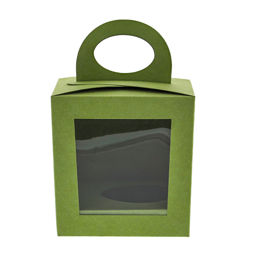 25xBOITE A PAQUES AVEC SOCLE VERT 13CM