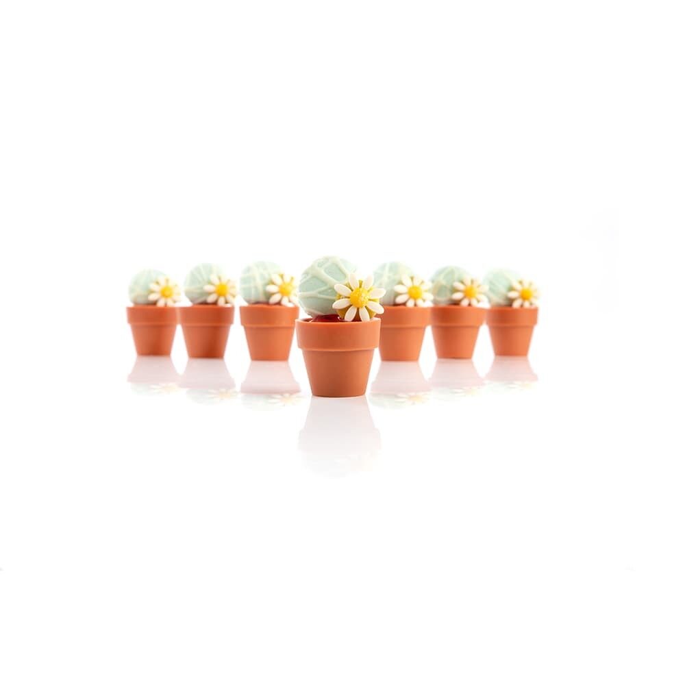 X24ST CHOCOLAT DECOR FLOWER POT CUP MINI DOBLA