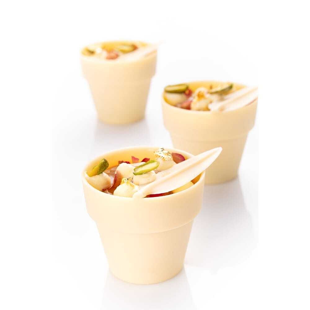 X28ST DÉCOR CHOCOLAT FLOWER POT LARGE WHITE DOBLA
