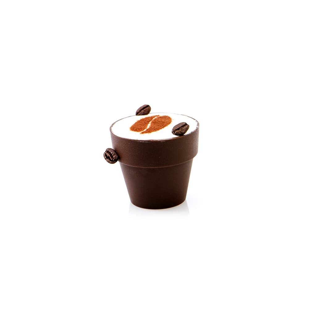 X28ST CHOCOLAT DECOR FLOWER POT LARGE DARK DOBLA
