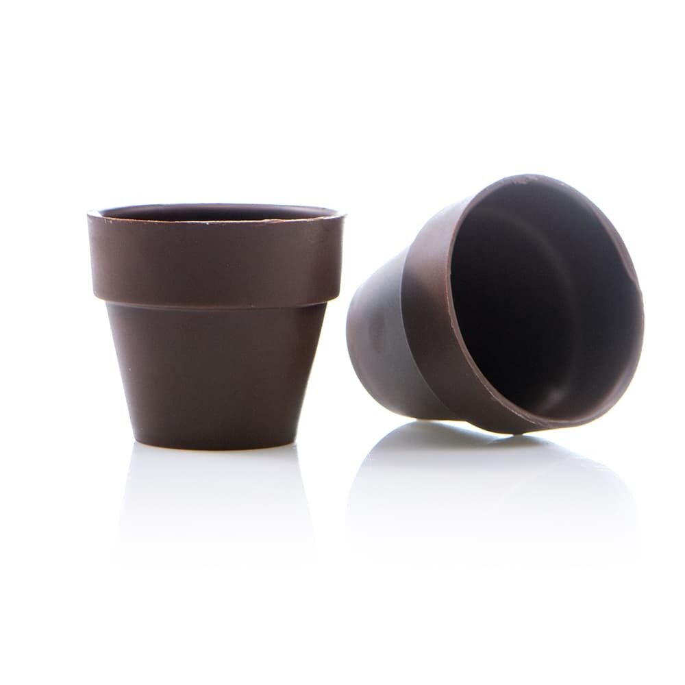 X28ST CHOCOLAT DECOR FLOWER POT LARGE DARK DOBLA