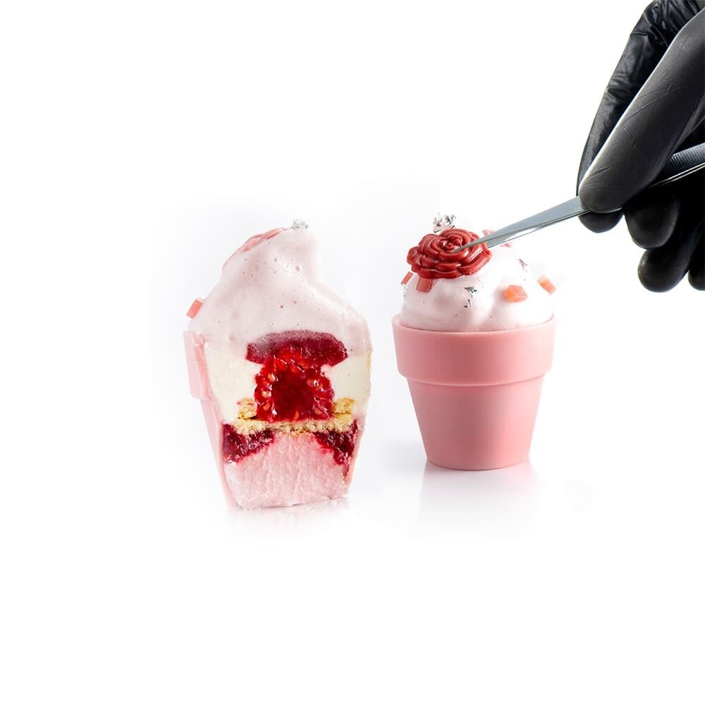 X28ST DÉCOR CHOCOLAT FLOWER POT LARGE PINK DOBLA