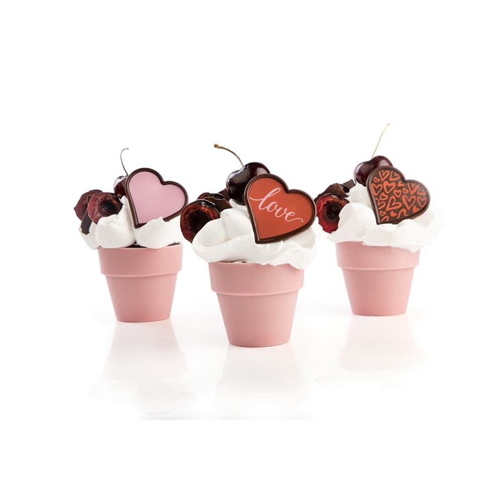 X28ST CHOCOLADEDECOR FLOWER POT LARGE PINK DOBLA