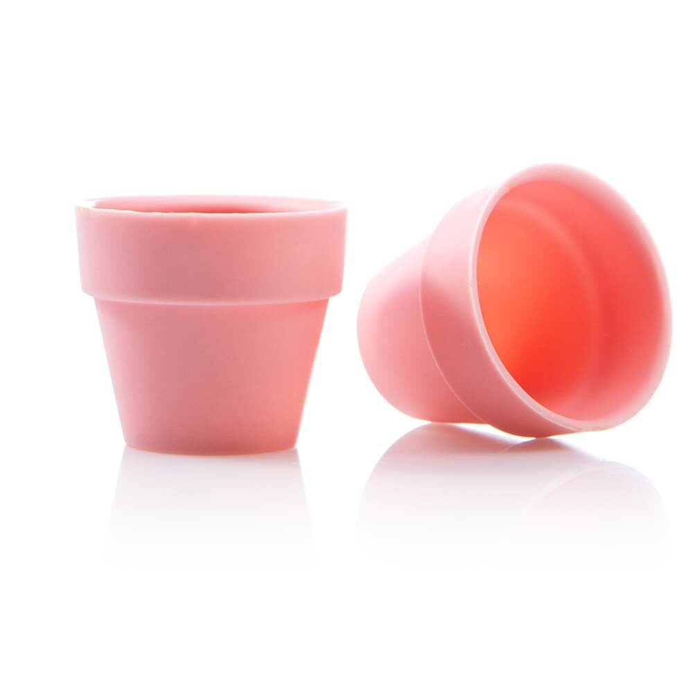 X28ST CHOCOLADEDECOR FLOWER POT LARGE PINK DOBLA