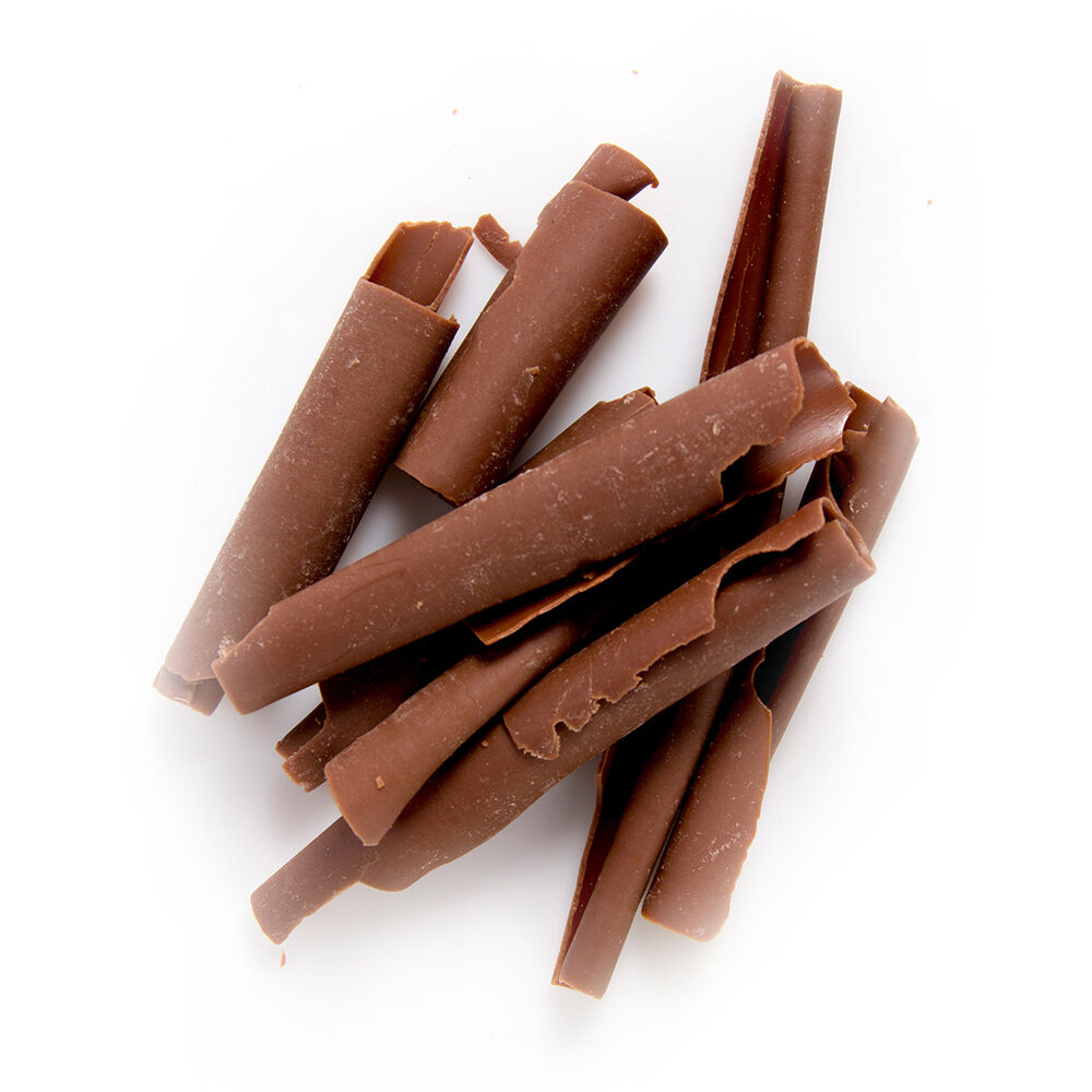 X2,5KG CHOCOLATE SHAVINGS CURLED MILK (COPEAUX LAIT) DOBLA