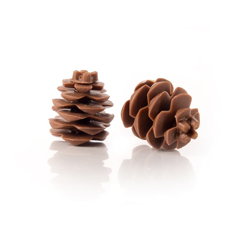 X18ST CHOCOLATE DECOR PINECONE 3D DOBLA