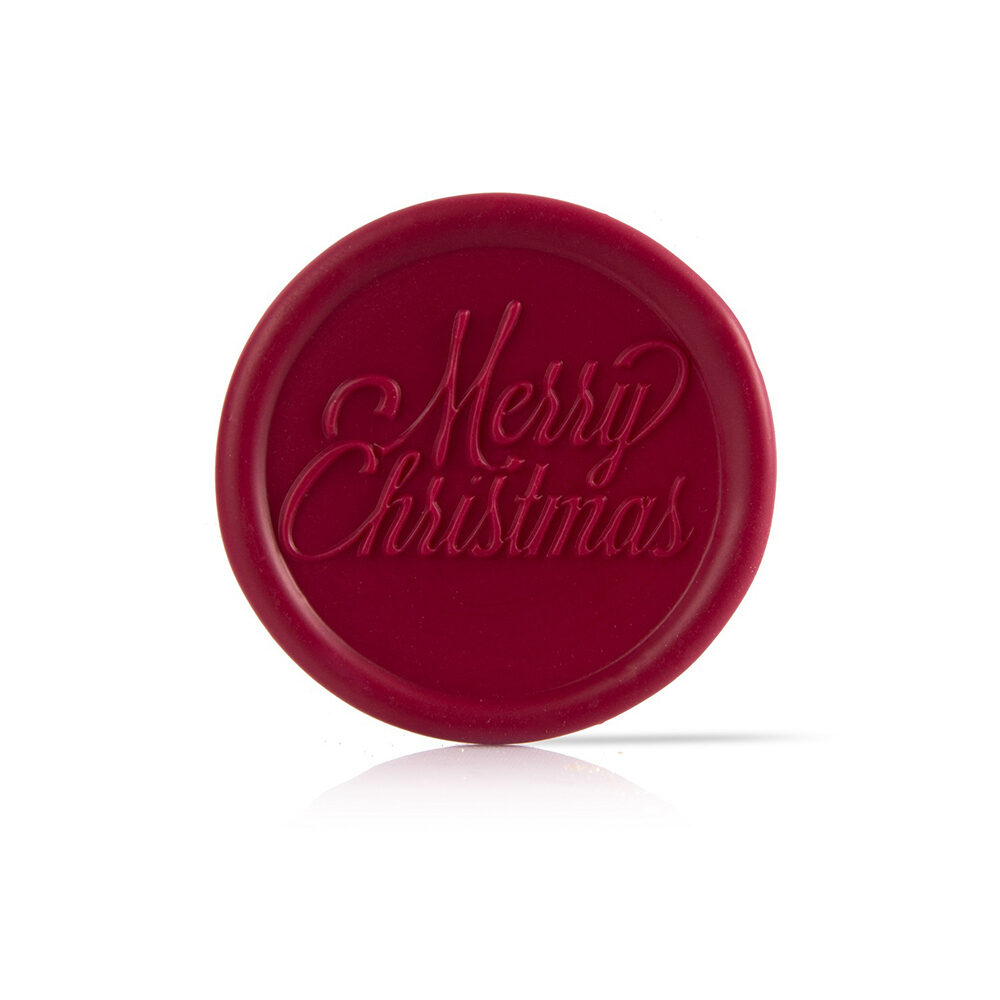 X154PC DÉCOR CHOCOLAT MERRY CHRISTMAS SEAL (SCEAU) DOBLA