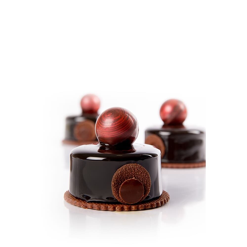 X40ST DÉCOR CHOCOLAT BALL DARK RED DOBLA