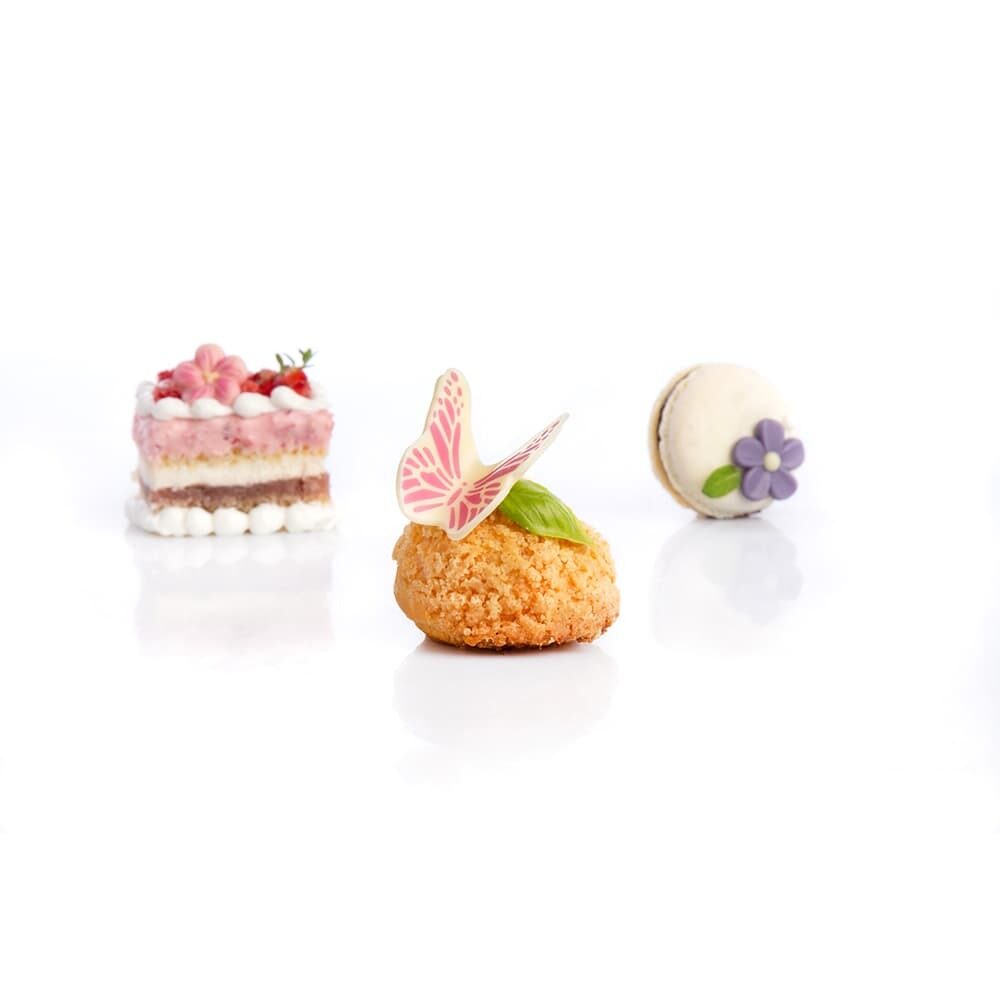 X120ST DÉCOR CHOCOLAT BUTTERFLY WHITE PINK DOBLA