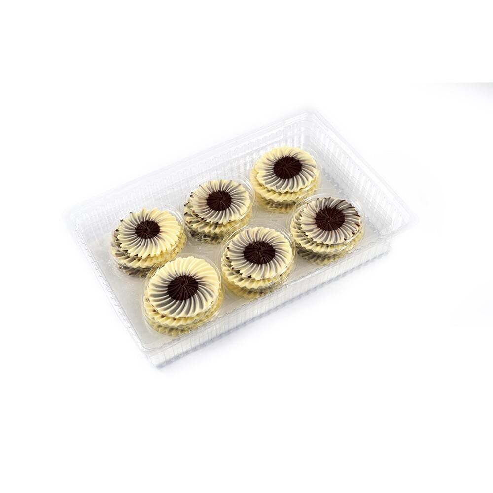 X30ST DÉCOR CHOCOLAT ROSETTE DARK/WHITE DOBLA