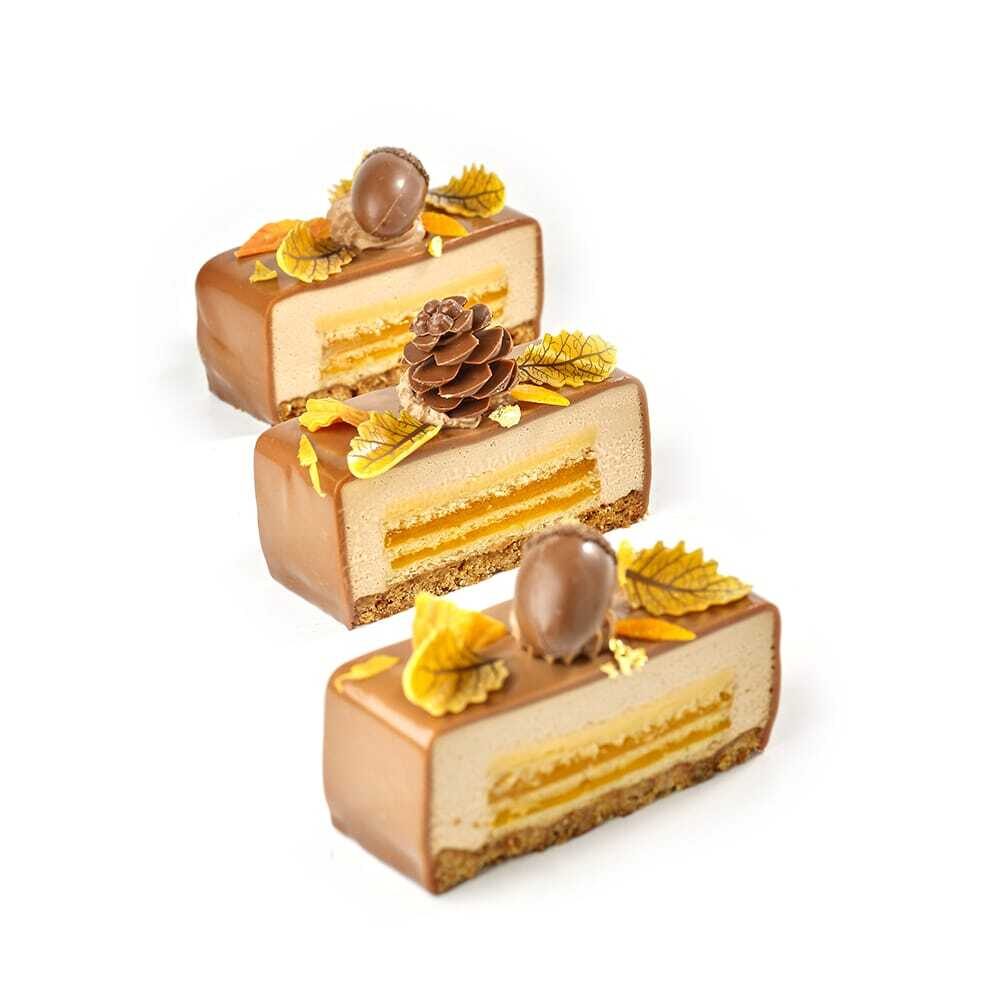 X144ST DÉCOR CHOCOLAT CURVY LEAF YELLOW DOBLA