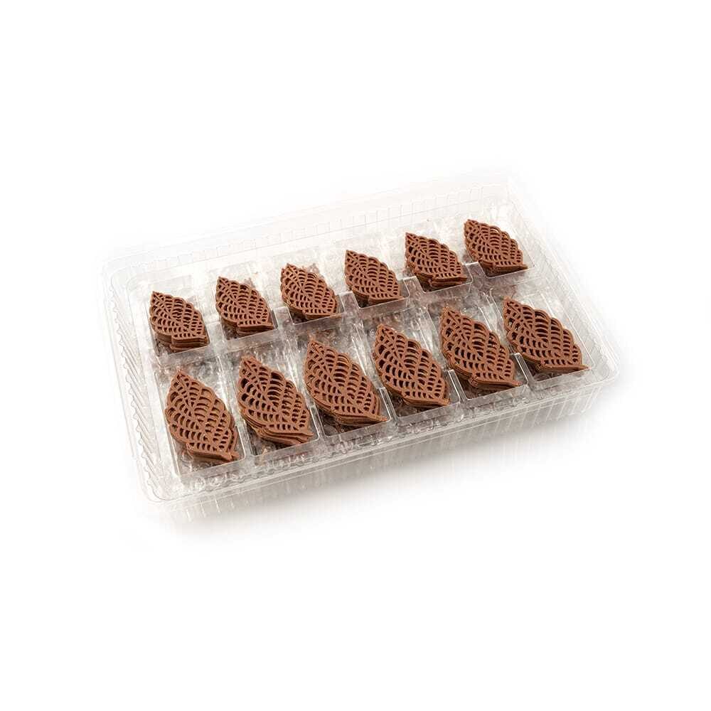 X180ST DÉCOR CHOCOLAT LACE LEAF MILK ASSORTMENT DOBLA