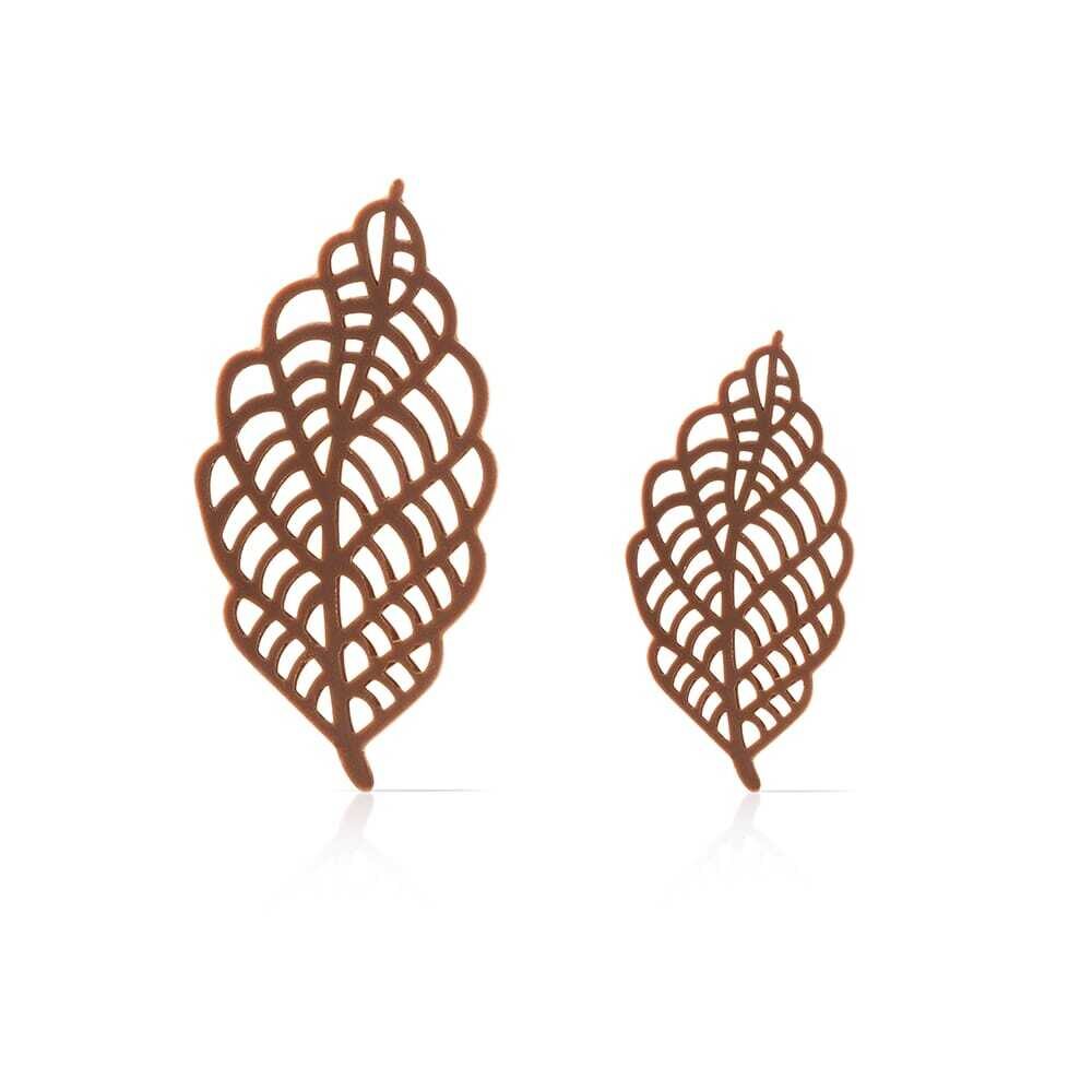 X180ST DÉCOR CHOCOLAT LACE LEAF MILK ASSORTMENT DOBLA