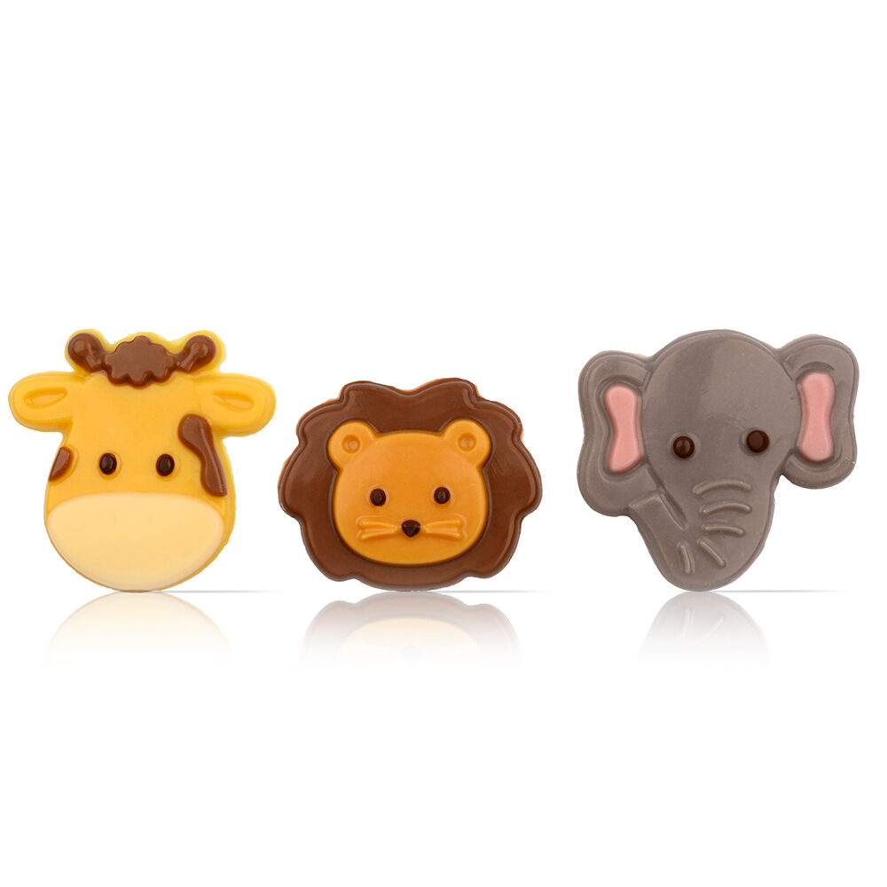 X90ST CHOCOLADEDECOR SAFARI ANIMAL ASSORTMENT DOBLA