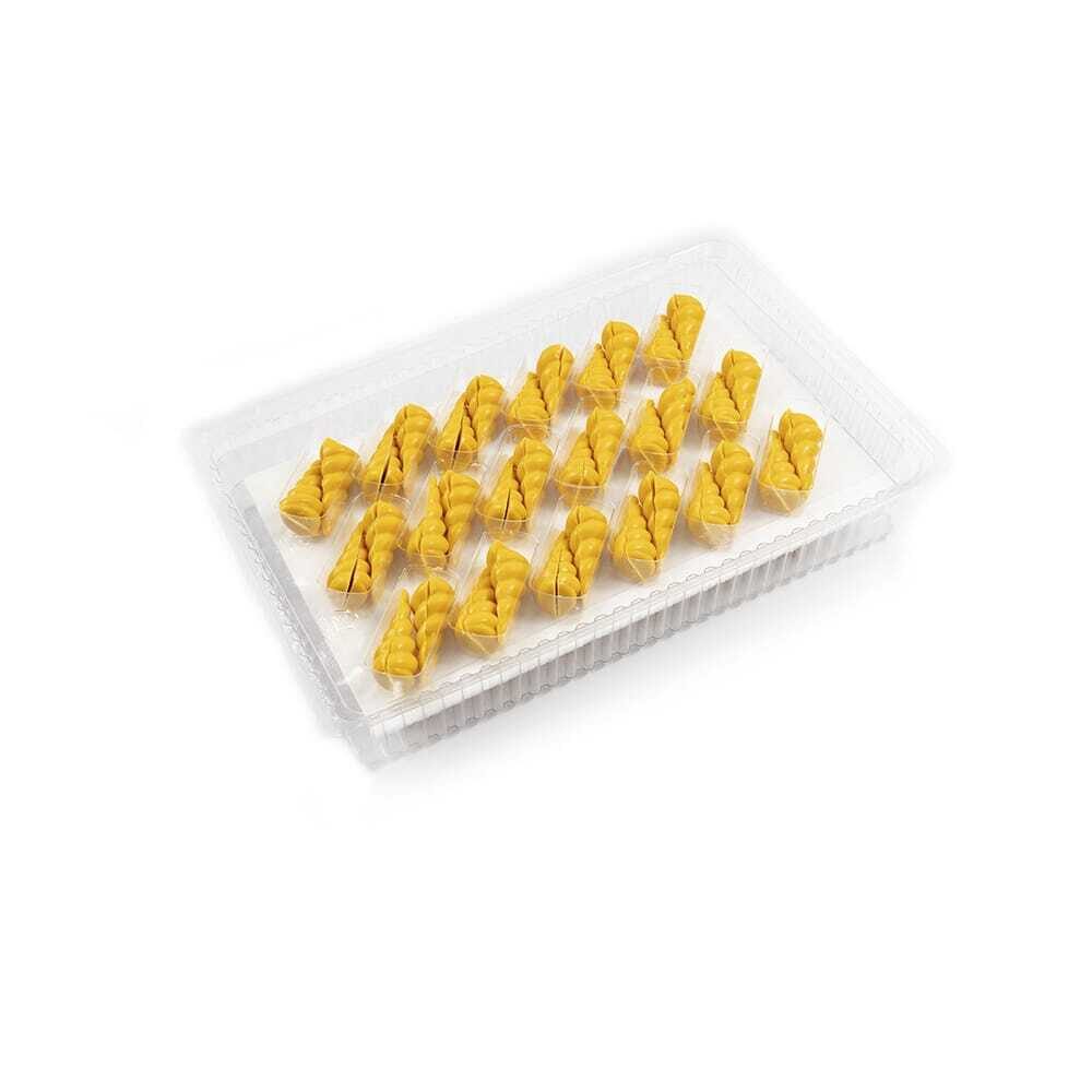 X144PC CHOCOLATE DECOR UNICORN YELLOW DOBLA