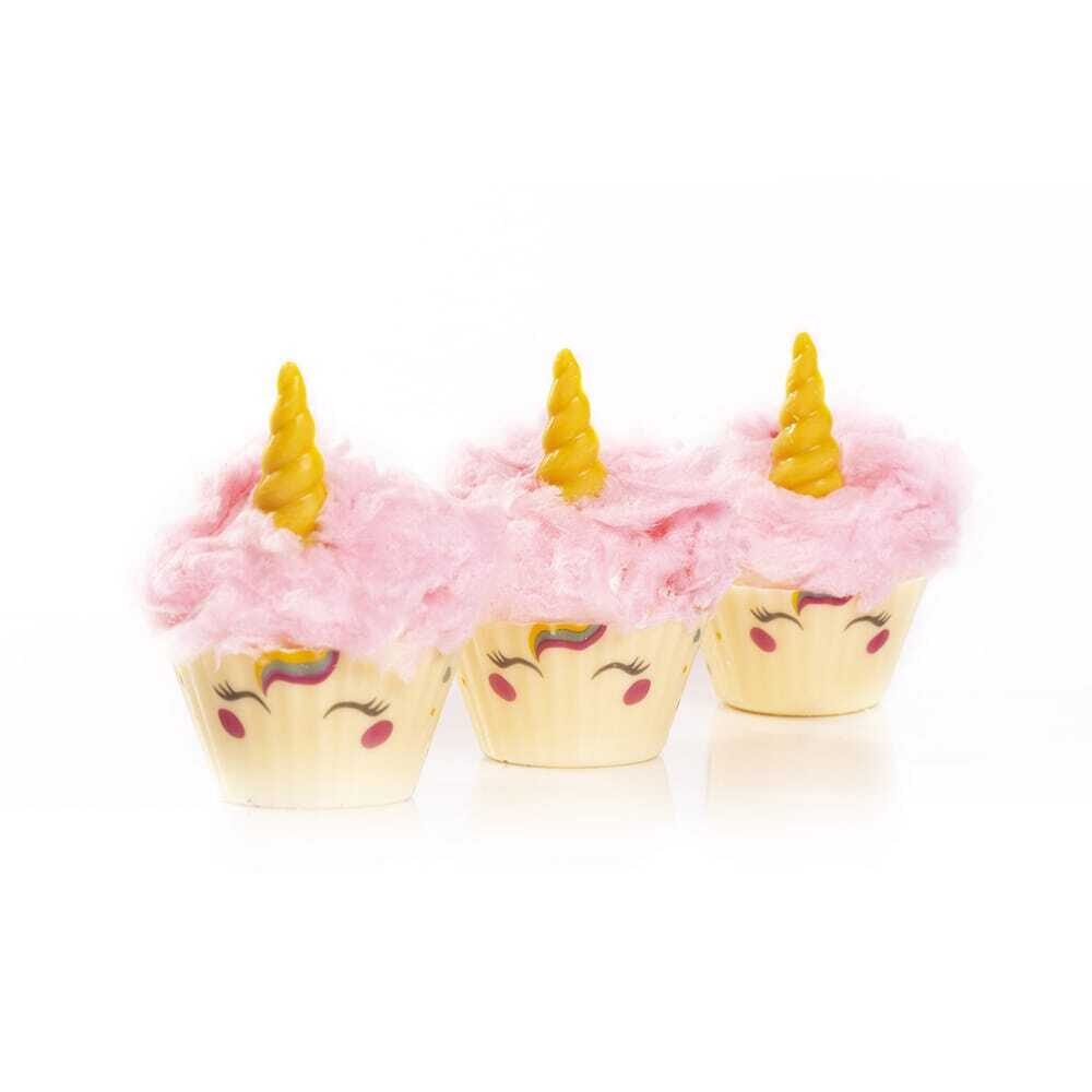 X144PC CHOCOLATE DECOR UNICORN YELLOW DOBLA