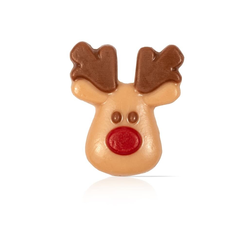 X90ST DÉCOR CHOCOLAT REINDEER RED NOSE FACE DOBLA