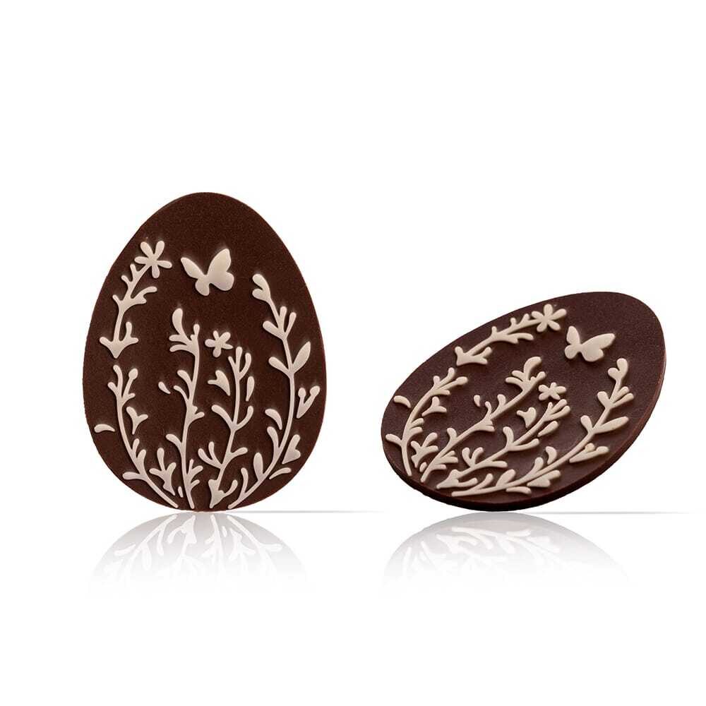 144xDECOR CHOC. OEUF COUCHES CHAMP FLEURS