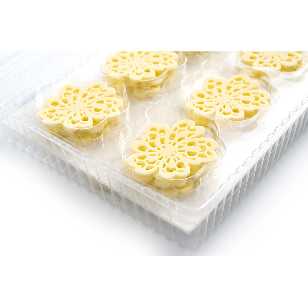 X96ST DECOR CHOCOLAT LACE FLOWER WHITE ASSORTIMENT DOBLA