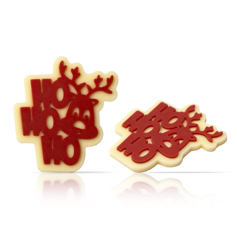 X108ST CHOCOLADEDECOR LAYERED REINDEER WHITE RED DOBLA