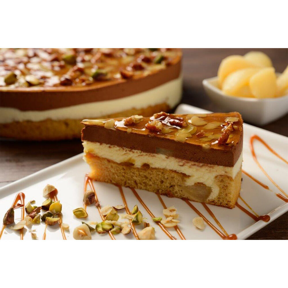X 14PC TOFFEE , PEAR AND CHOCOLATE TORTE PRE-CUT