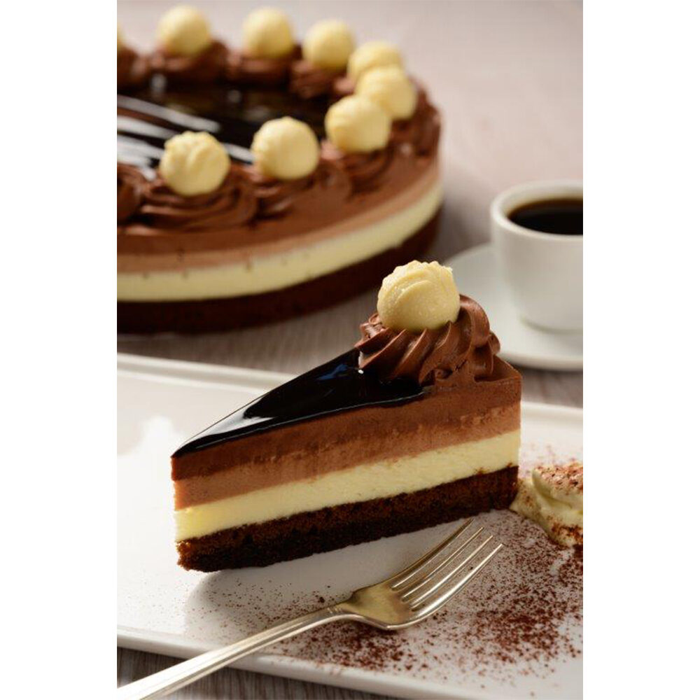 X 14 PCS TRIPLE CHOCOLATE GATEAU PRE-CUT