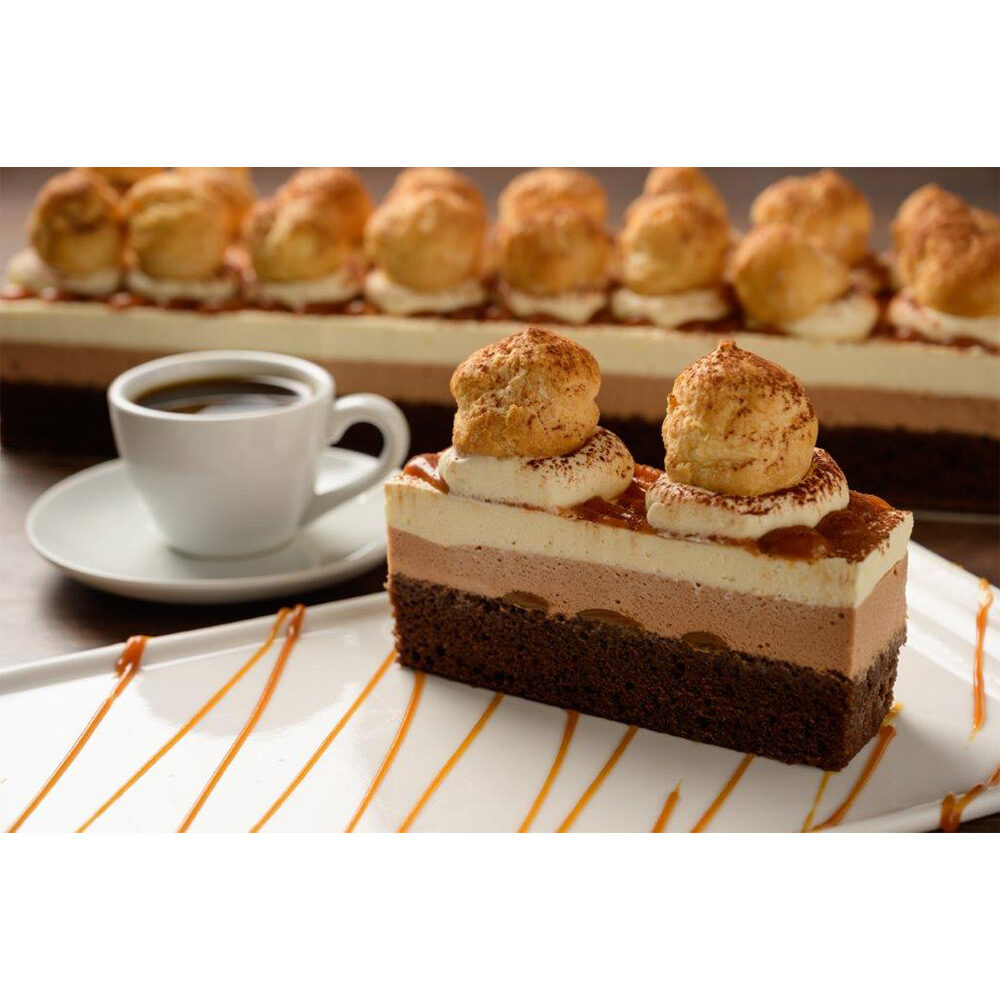 X 1PC CARAMEL CREAM BAR GATEAU UNCUT