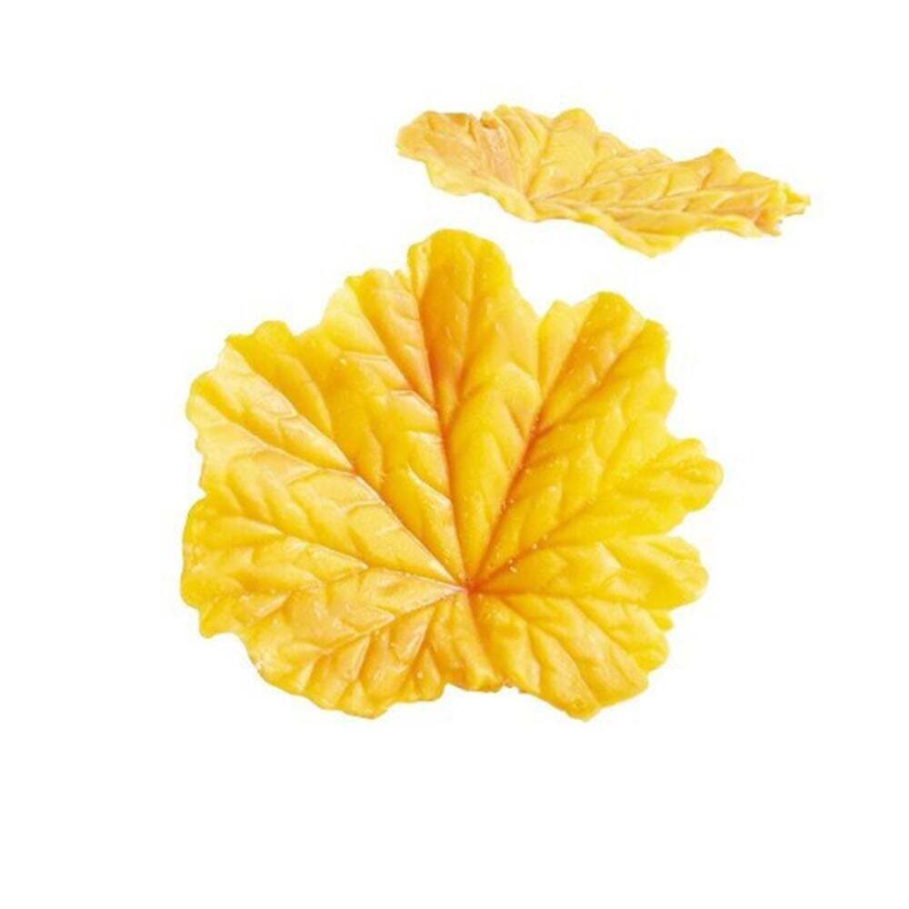 X24PC LEAF YELLOW 3D D.5,5CM CHOCOLATE 1012288