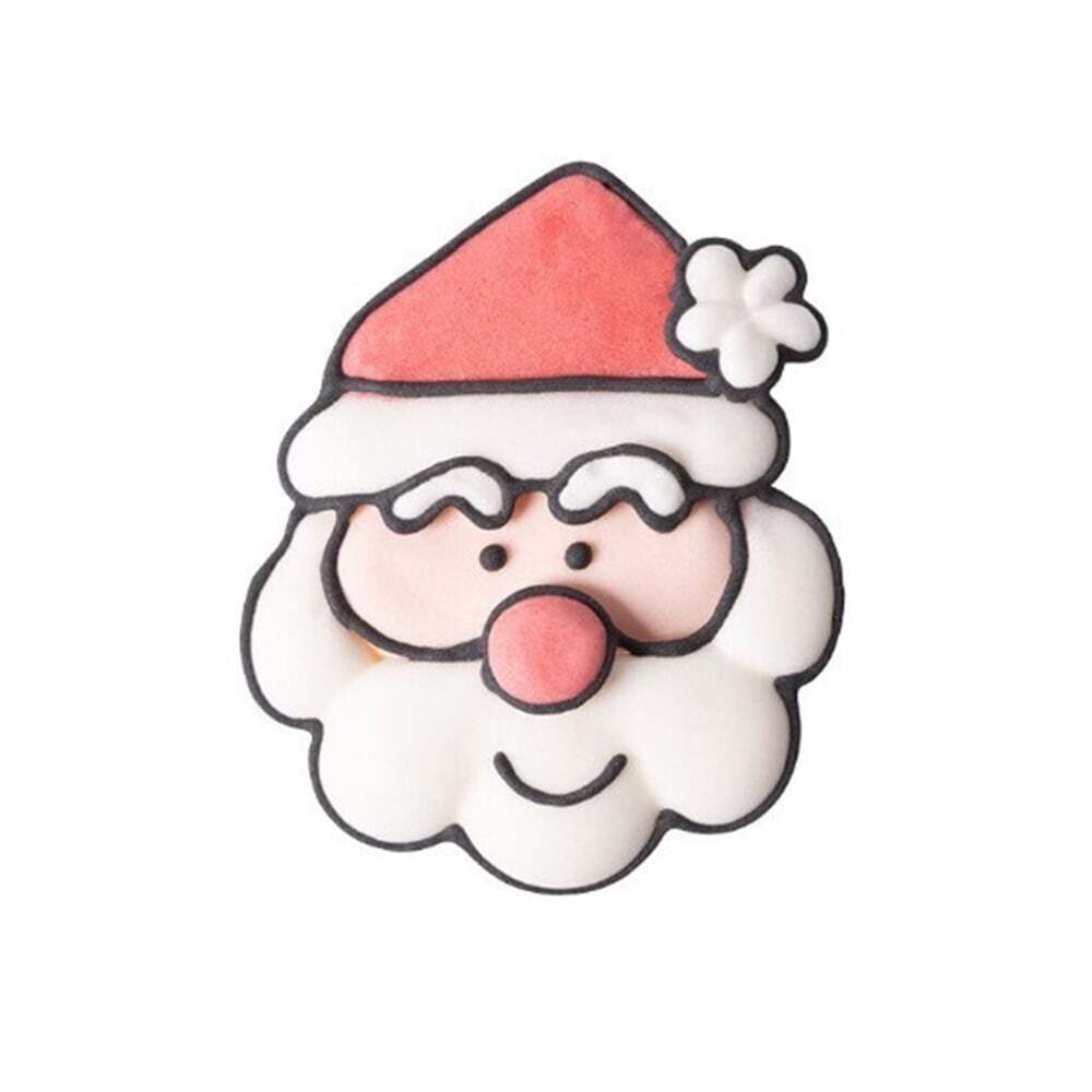 X48PC HEAD SANTA CLAUS 2D L.4X4,5CM SUGAR 1014507