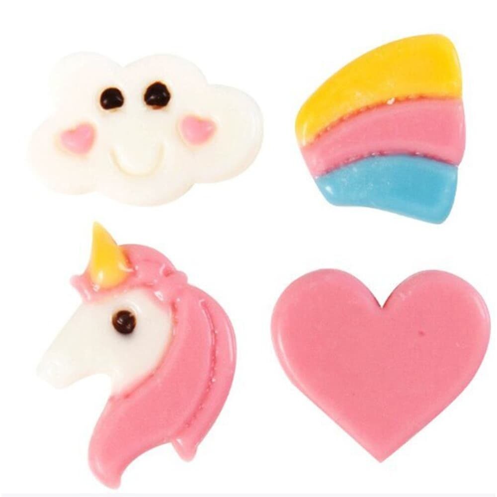 X140PC ASS. ARC EN CIEL L.3.5X2.5CM CHOCOLAT 1024038
