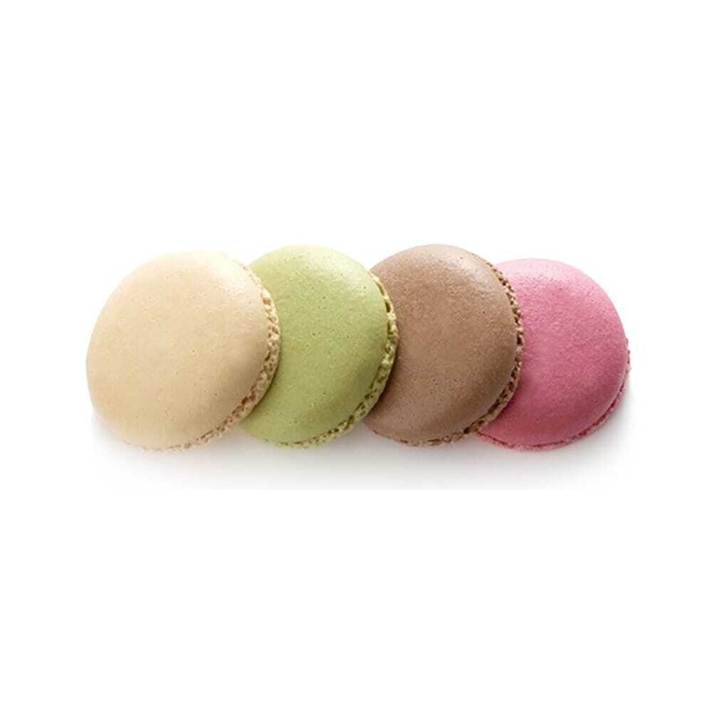 X160PC MACARONS 4 COULEURS D.3CM SUCRE 1035005