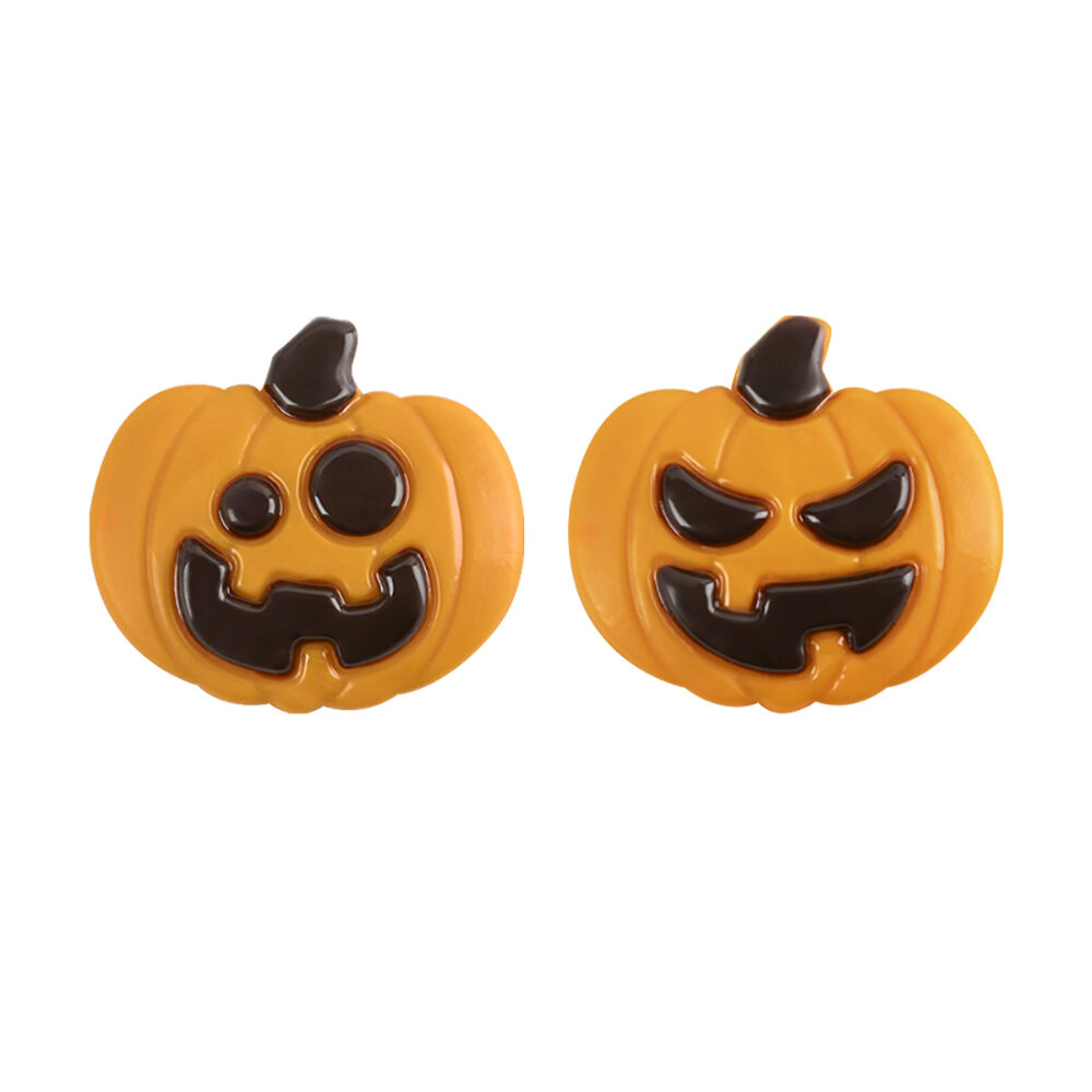 X112PC CITROUILLE HALLOWEEN 2D L.3,5X3,0CM CHOCOLAT 1091103