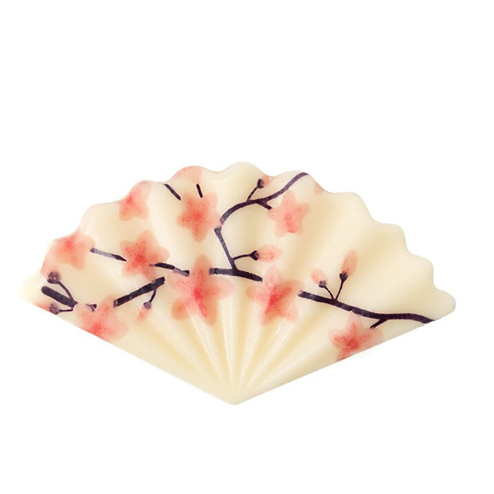 X100ST WAAIER MET BLOEMEN 2D L.5,5X3CM CHOCOLADE 2000426