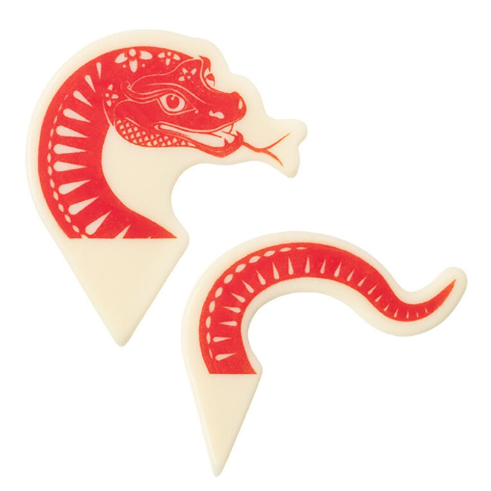 X25 SET TETE DE SERPENT ET QUEUE L.6,3X7,1CM CHOC. 2000450