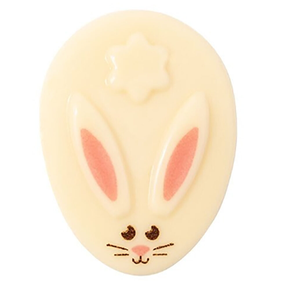 X96ST KONIJN 2D L.3,2X4,5CM WITTE CHOCOLADE 2000707