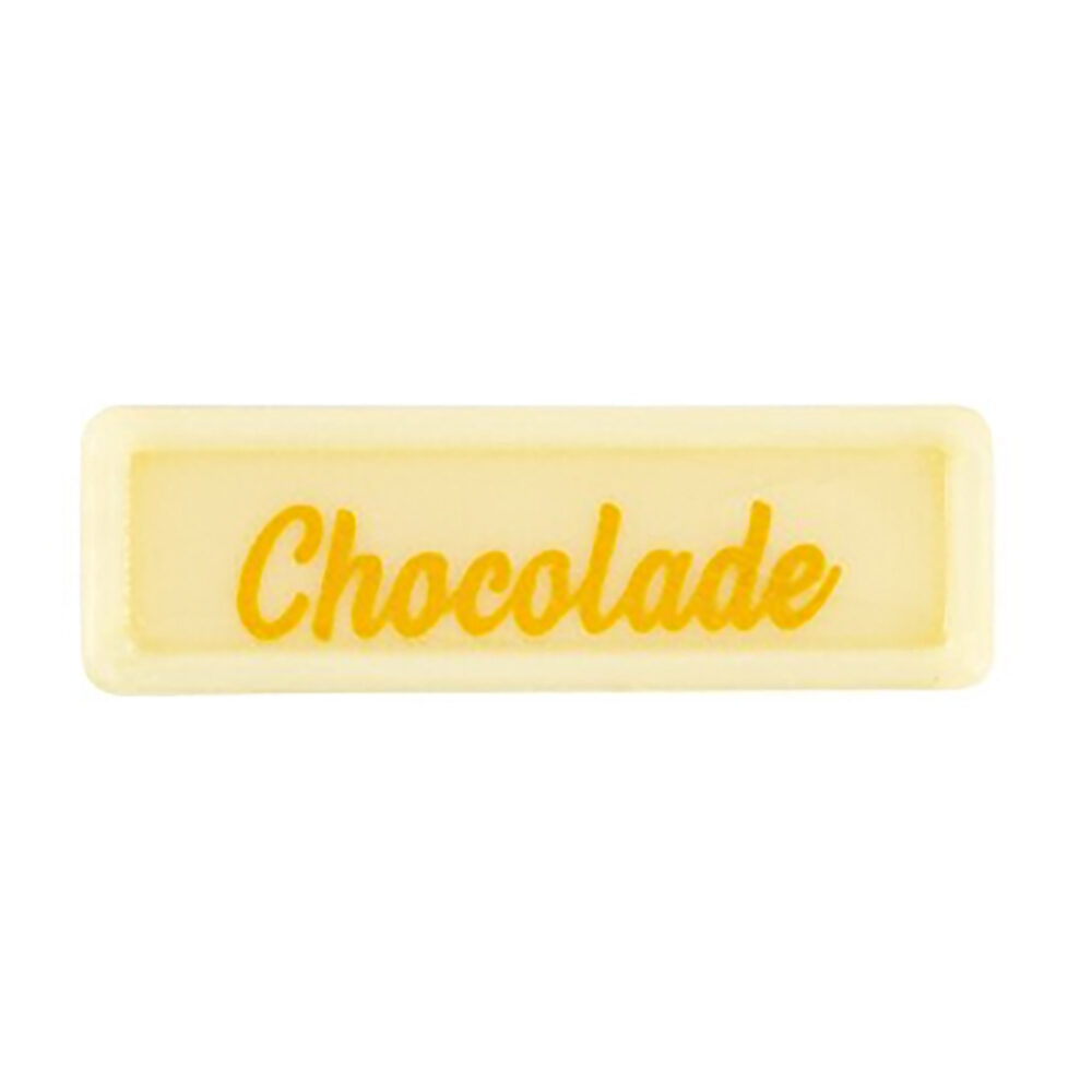 X300PC PLAQUETTE CHOCOLADE L.3,8X1,2CM CHOC. BLANC 2002454