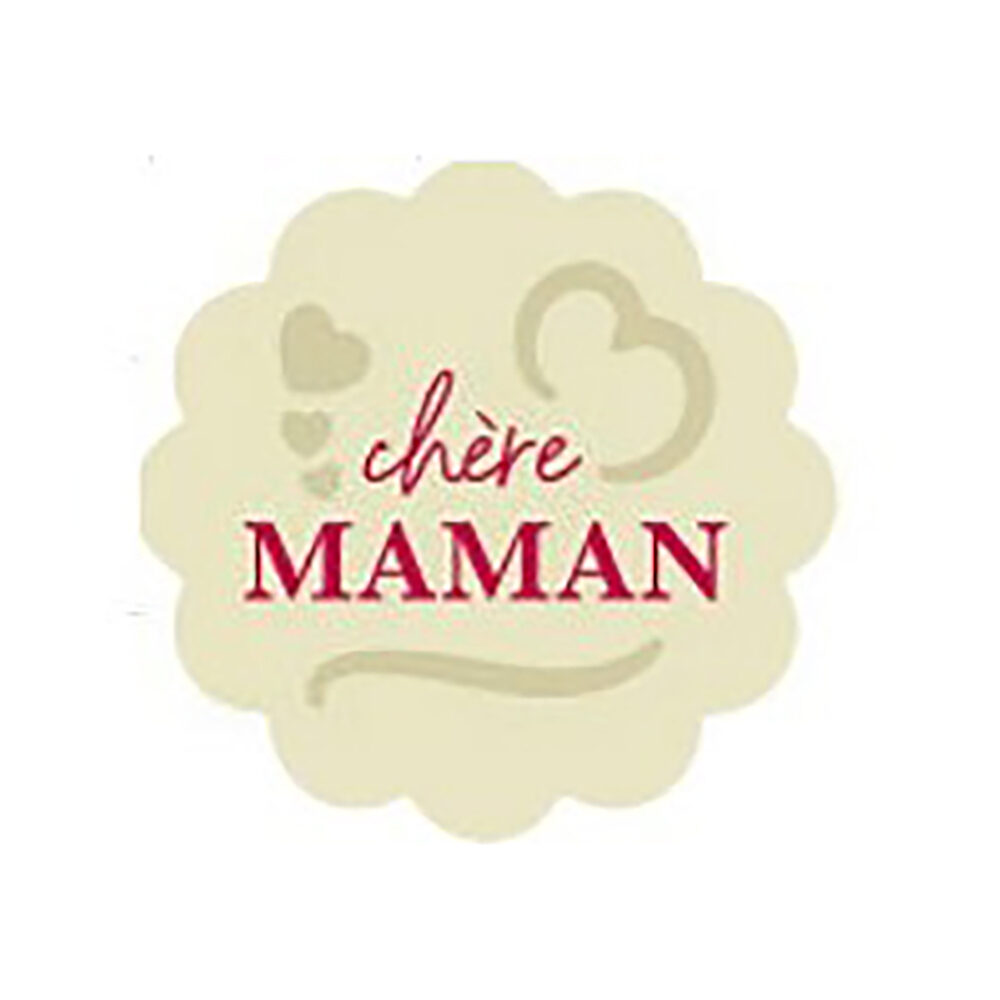 75xPLAQ. FLEUR CHERE MAMAN 5 X 4,9 CM