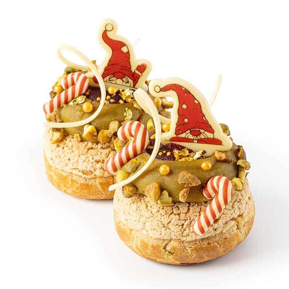 90xGNOME SUR PIQUE BLANC 6,2CM