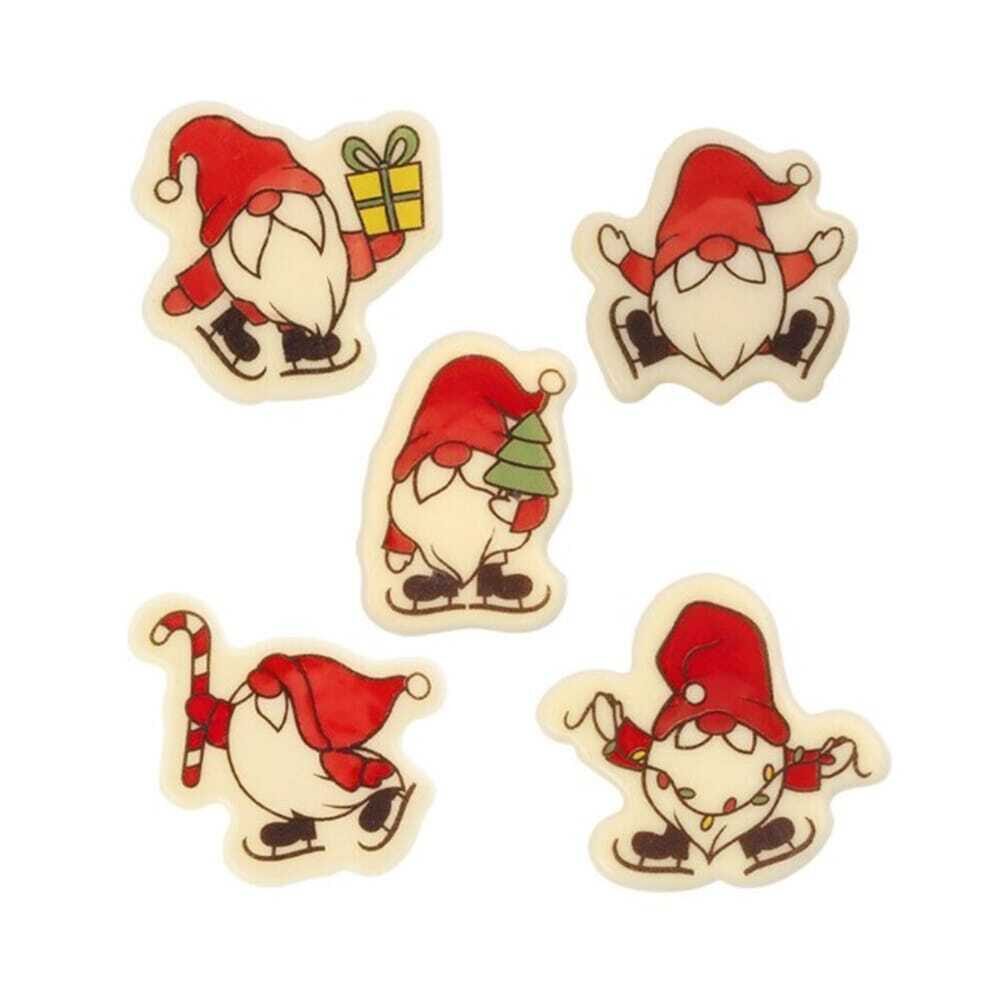 X75PC ASS. GNOME PERES DE NOEL H.4,5CM CHOCOLAT BL. 2015452