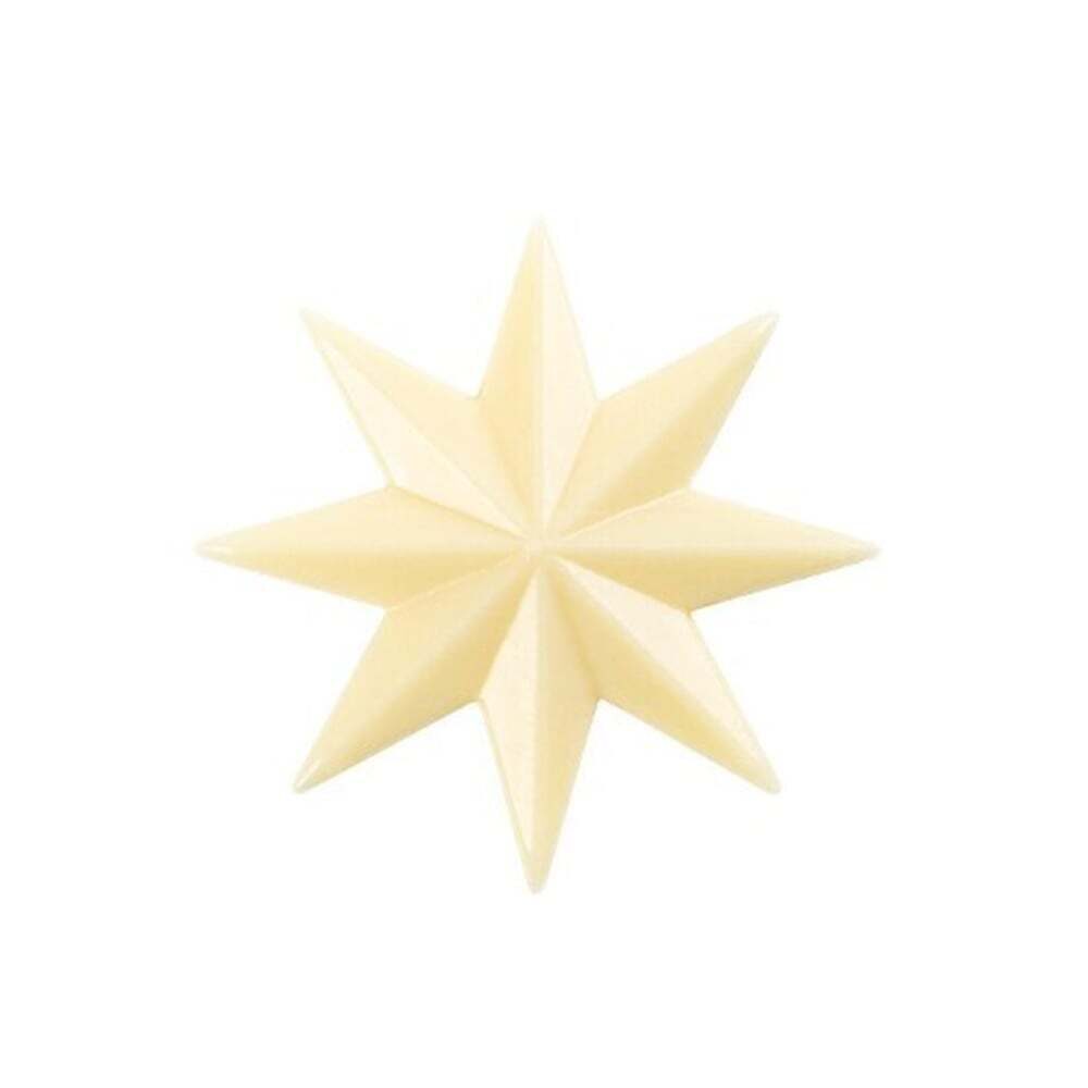 X120PC STAR 2D D.4,4CM WHITE CHOCOLATE 2015537