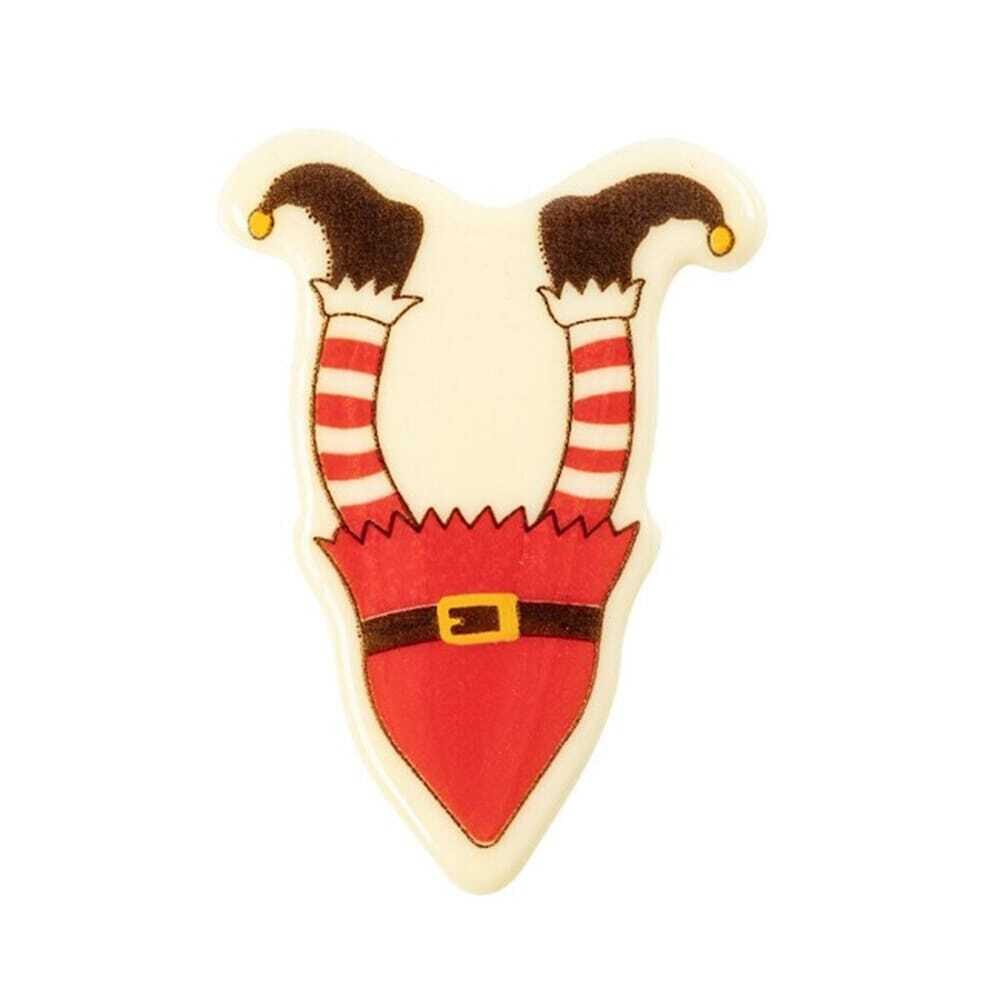X60PC ELF PICK UPSIDE DOWN L.4,7X6,5CM WHITE CHOC 2015546