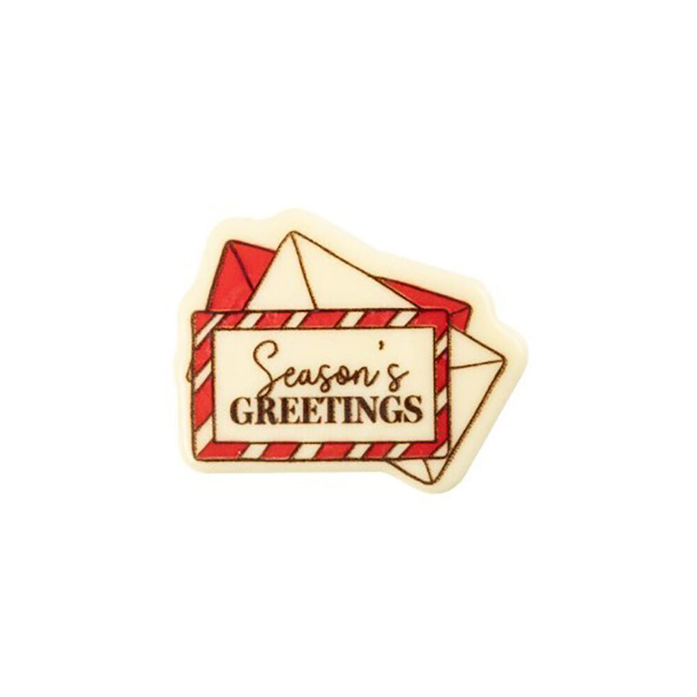X75PC LETTRES JOYEUSES FETES L.5X4CM WHITE CHOC. 2015598