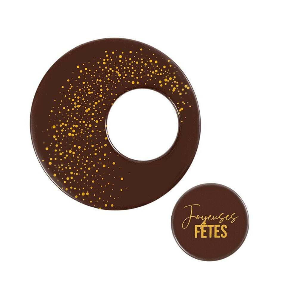 X10SET RONDJE JOYEUSES FETES D.10CM-3,8CM FOND. CHO. 2015676
