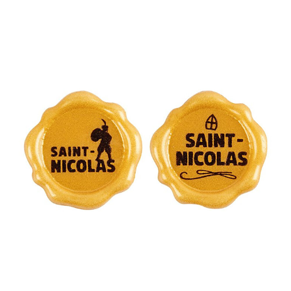 X175PC STAMP SAINT NICOLAS 2D D.3CM CHOCOLATE 2036723
